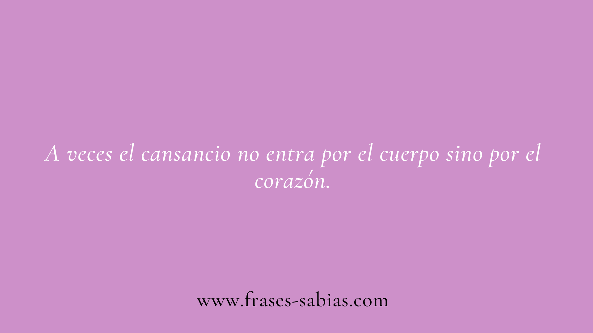 Frases de cansancio