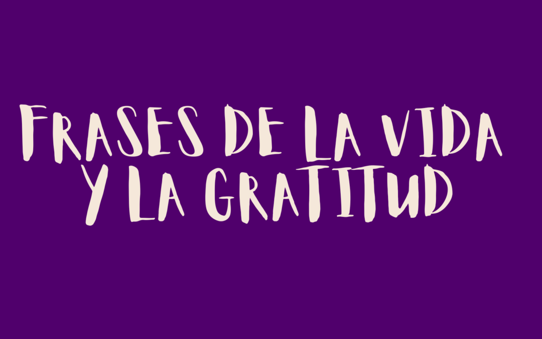 Frases de la vida y la gratitud